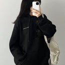 Dazy sudadera con capucha estampada simple para mujeres