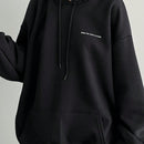 Dazy sudadera con capucha estampada simple para mujeres