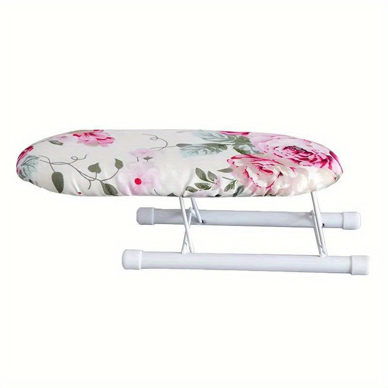 Tablero de planchado portátil sin mangas con estampado floral - Tablero de planchado compacto y ligero de mano con mango ergonómico, 11x3,9x3,1 pulgadas para ropa, camisas, pantalones - Electrodoméstico esencial de cocina, tablero de planchado de cocina