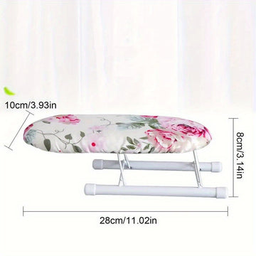 Tablero de planchado portátil sin mangas con estampado floral - Tablero de planchado compacto y ligero de mano con mango ergonómico, 11x3,9x3,1 pulgadas para ropa, camisas, pantalones - Electrodoméstico esencial de cocina, tablero de planchado de cocina