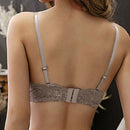 Nuevo sujetador inalambrico gris para mujer con escote cruzado y efecto push up