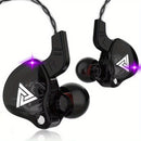 Auriculares Intraurales de Alta Fidelidad QKZ FiLe, Auriculares con Cable y Micrófono, Cancelación de Ruido de Subwoofer, Monitor para Juegos y Música, Plástico Duradero, Cable de 120cm/47.24 pulgadas, Diseño de Colores Vivos