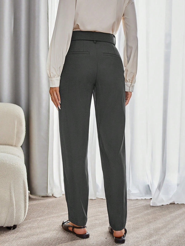 Modichic pantalones de negocios informales versatiles de lino con pierna recta delgada, favorecedores para mujeres