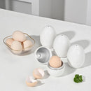 Cocedor de Huevos Rápido y Fácil para Microondas - Cuela 1-4 Huevos en 5 Minutos, Opciones de Cocer Duros o Blandos, Utensilio de Cocina Duradero de PP+Metal