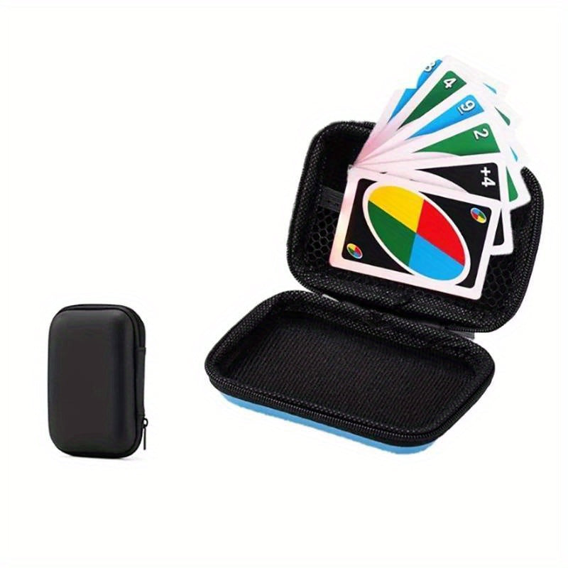 Caja de almacenamiento de tela Oxford negra con cierre, ideal para juegos de cartas, tarot, póker y más, estuche de tela resistente para organizar y proteger tus favoritos, regalo perfecto para cumpleaños y organización del hogar, organizador de cartas |