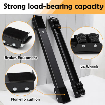 Ruedas retráctiles para mover electrodomésticos, base ajustable para lavadora, secadora, refrigerador y lavavajillas, soporte metálico resistente