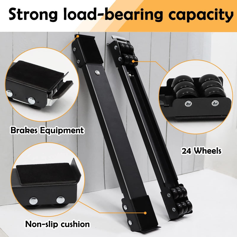 Ruedas retráctiles para mover electrodomésticos, base ajustable para lavadora, secadora, refrigerador y lavavajillas, soporte metálico resistente