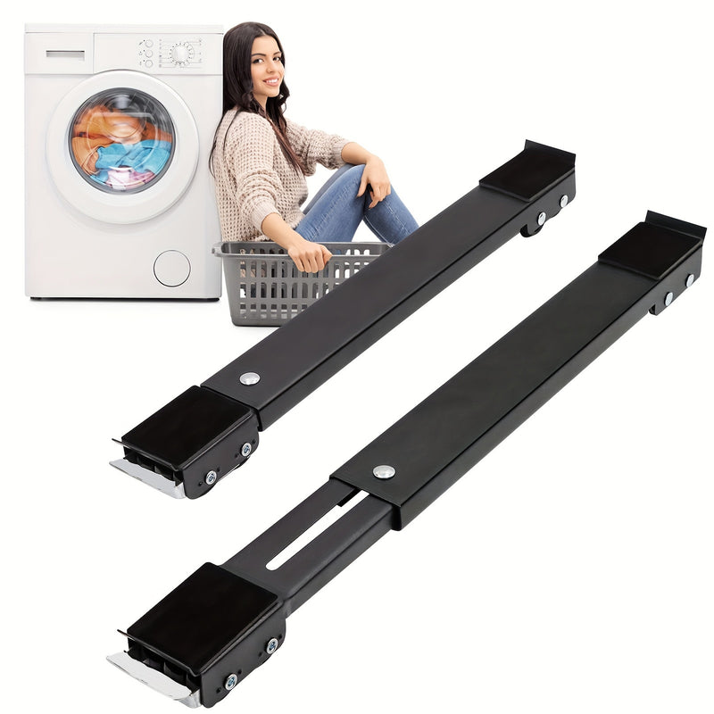Ruedas retráctiles para mover electrodomésticos, base ajustable para lavadora, secadora, refrigerador y lavavajillas, soporte metálico resistente