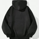 Slayr jersey holgado con capucha, manga larga y estampado minimalista casual para mujer, otono/invierno