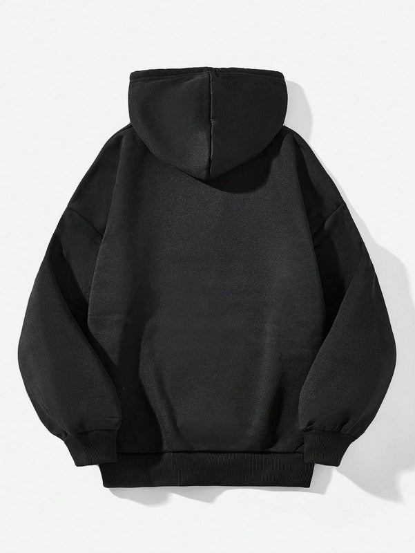 Slayr jersey holgado con capucha, manga larga y estampado minimalista casual para mujer, otono/invierno