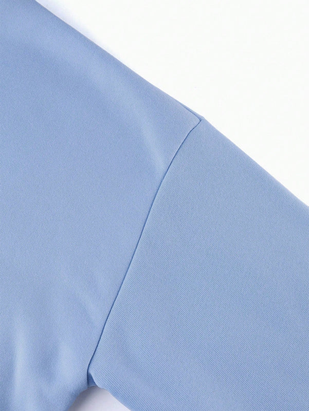 Essnce sudadera con capucha informal con cordon y estampa de letras, talla grande, para otono/invierno