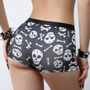 Boxer shorts comodos con estampado de calavera linda y banda con letra