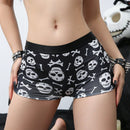 Boxer shorts comodos con estampado de calavera linda y banda con letra