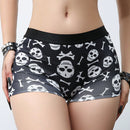 Boxer shorts comodos con estampado de calavera linda y banda con letra