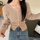 Dazy cardigan de botones de color liso para mujer, informal para uso diario, otono