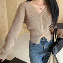 Dazy cardigan de botones de color liso para mujer, informal para uso diario, otono
