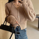 Dazy cardigan de botones de color liso para mujer, informal para uso diario, otono