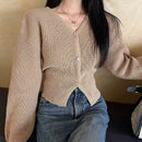 Dazy cardigan de botones de color liso para mujer, informal para uso diario, otono