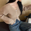 Dazy cardigan de botones de color liso para mujer, informal para uso diario, otono