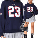 Coolane sudadera con capucha estilo deportivo de mujer con graficos impresos con numeros para otono
