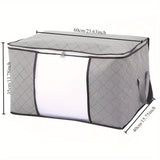 1pc Bolsa de Almacenamiento Extra Grande Plegable, Organizador de Mantas y Ropa de Cama, Cubo de Embalaje para Edredones y Ropa, Regalo de Navidad/Halloween