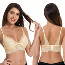 Curve muse bralette sin relleno con escote profundo y encaje floral, paquete de 2, tallas grandes