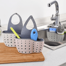 Cesta colgante de fregadero de doble capa y rejilla de drenaje - Plástico resistente, diseño que ahorra espacio con múltiples compartimentos para platos, tazas, utensilios - Organizador de fregadero de cocina, rejilla de drenaje sobre el fregadero