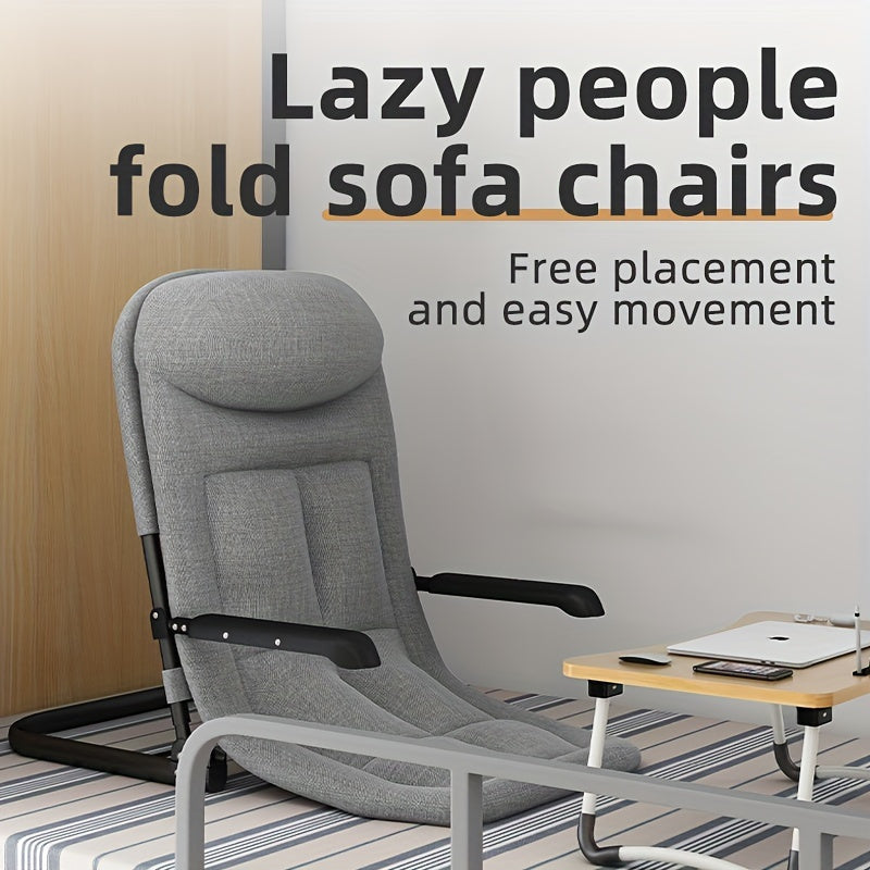 1pc Silla Plegable Portátil Ligera - Compacta, Fácil de Transportar, Ideal para Acampar, Viajar y Salidas a la Playa, Estructura Metálica Resistente con Asiento de Tela Cómodo, Silla Exterior Plegable