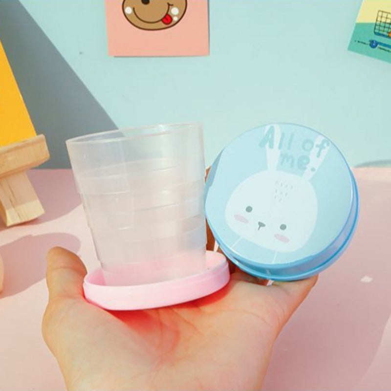 Taza de viaje portátil y plegable, telescópica, sin necesidad de energía, ideal para uso al aire libre y artículos de baño