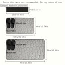 Alfombra de baño con relieve de adoquín - Antideslizante, absorbente, para baño, cocina, lavandería y decoración de dormitorio