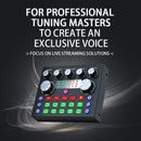 Interfaz de Audio Equipo de Podcast Todo en Uno, Tarjeta de Sonido en Vivo, Cambiador de Voz, Múltiples Efectos de Sonido para Grabación de Podcast, Streaming, Youtube, DJ, PC, Smartphone