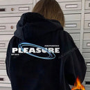Sudadera casual de mujer nueva para invierno 2024 con estampado de eslogan, bolsillo tipo canguro y cordon, combinando moda y funcion: una sudadera de mujer adecuada para usar en capas, hacer ejercicio o relajacion casual