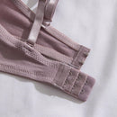 4 piezas sujetadores con armazon sin costuras de unicolor con tirantes ajustables y desmontables para mujeres