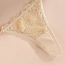 Set de 4 tangas de mujer de alta calidad, tanga de encaje transparente de cintura baja con tirantes ajustables