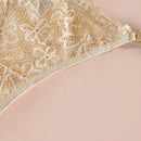 Set de 4 tangas de mujer de alta calidad, tanga de encaje transparente de cintura baja con tirantes ajustables