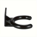 Soporte de micrófono mural durable de 1 pieza, gancho universal de micrófono, construcción de plástico resistente, organizador de equipo de audio ahorrador de espacio - Negro