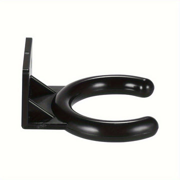 Soporte de micrófono mural durable de 1 pieza, gancho universal de micrófono, construcción de plástico resistente, organizador de equipo de audio ahorrador de espacio - Negro
