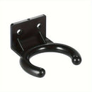 Soporte de micrófono mural durable de 1 pieza, gancho universal de micrófono, construcción de plástico resistente, organizador de equipo de audio ahorrador de espacio - Negro