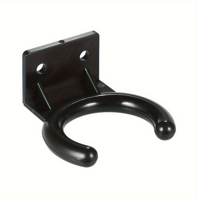 Soporte de micrófono mural durable de 1 pieza, gancho universal de micrófono, construcción de plástico resistente, organizador de equipo de audio ahorrador de espacio - Negro