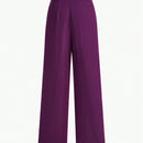 Motf premium pantalones de pierna ancha con pliegues plegados, bolsillos inclinados, cinturon