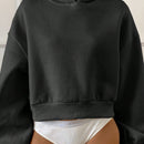 Dazy sudadera casual de cuello redondo clasica de felpa para mujer