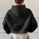 Dazy sudadera casual de cuello redondo clasica de felpa para mujer