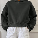 Dazy sudadera casual de cuello redondo clasica de felpa para mujer