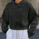 Dazy sudadera casual de cuello redondo clasica de felpa para mujer