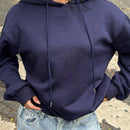 Ezwear sudadera holgada con grafico impreso "cute but psycho" de estilo minimalista casual, apta para otono e invierno