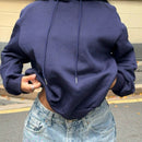 Ezwear sudadera holgada con grafico impreso "cute but psycho" de estilo minimalista casual, apta para otono e invierno