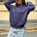 Ezwear sudadera holgada con grafico impreso "cute but psycho" de estilo minimalista casual, apta para otono e invierno