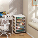Gabinete versátil para escritorio con cajones extraíbles, organizador plástico impermeable para oficina, dormitorio o residencia estudiantil, ideal para snacks y artículos varios, gabinete pequeño para escritorio