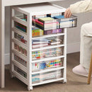 Gabinete versátil para escritorio con cajones extraíbles, organizador plástico impermeable para oficina, dormitorio o residencia estudiantil, ideal para snacks y artículos varios, gabinete pequeño para escritorio