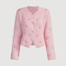 Aveloria rosie elegante y chic cardigan suelto con adorno de strass esponjoso